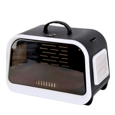 Rubeku Pet Carrier Flight Case w/Thermometer Black, 6971091547351, cat Bags / Carriers, Rubeku, cat Accessories, catsmart, Accessories, Bags / Carriers